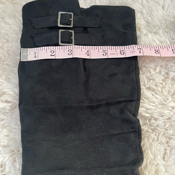 Vintage Candies Black Faux Suede Black Boots Size 7 - Picture 9 of 9